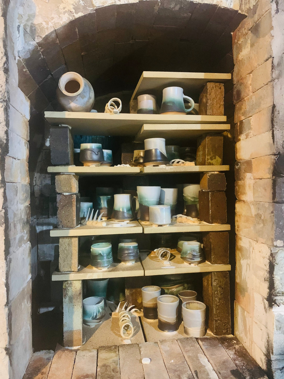 First Firing in the New Wood Kiln